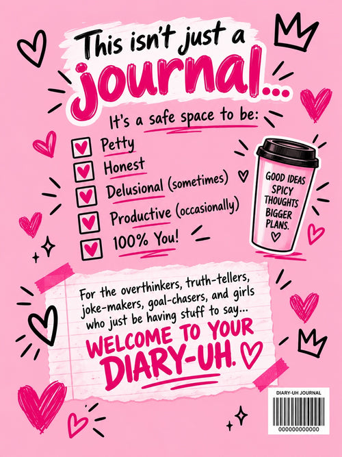 Pink journal back cover
