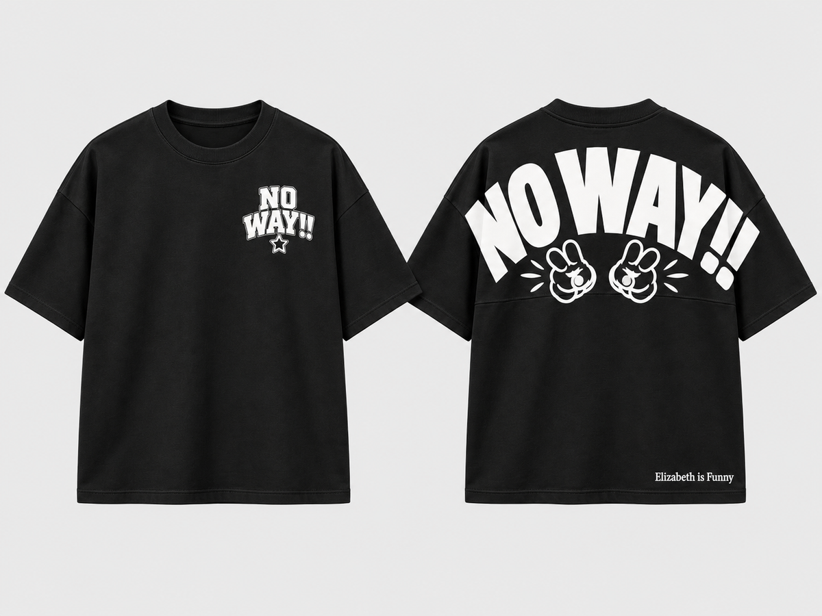 NO WAY!! Two-Finger Shirt — Black