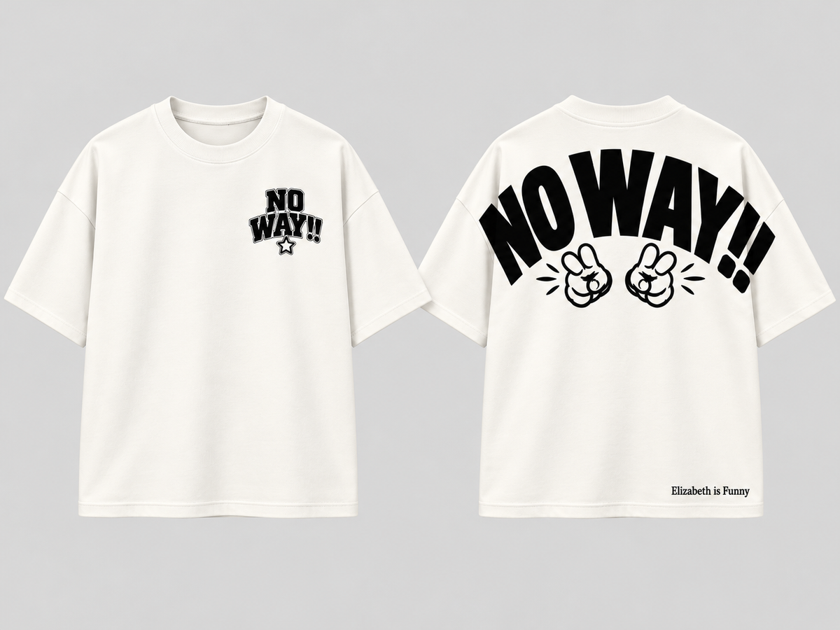 NO WAY!! Two-Finger Shirt — White