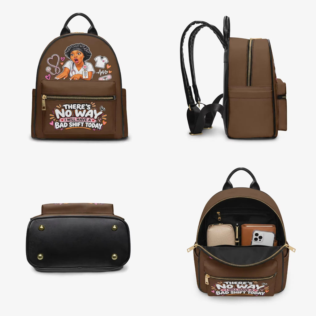 Nurse Liz No Bad Shift backpack – Brown, detail views