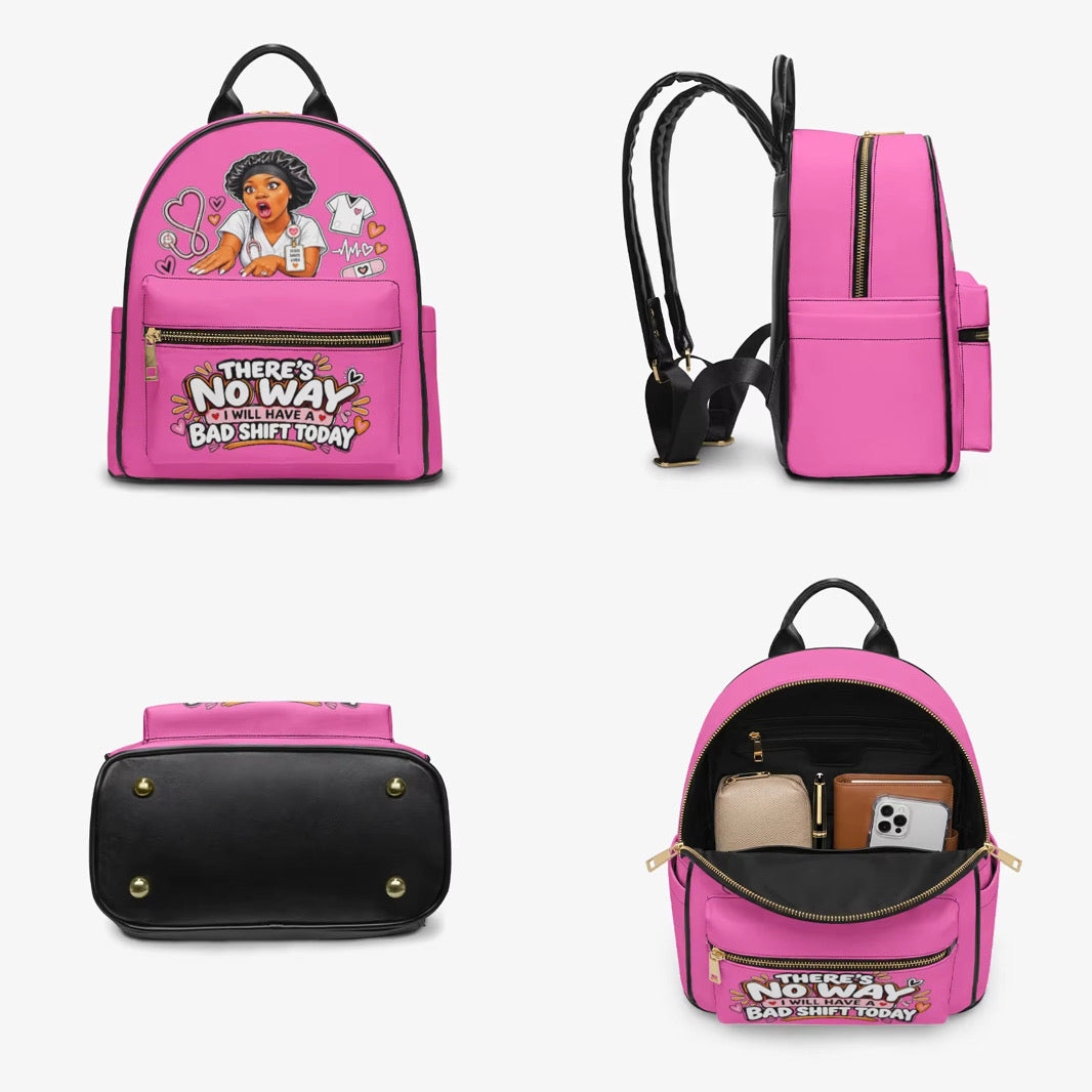 Nurse Liz No Bad Shift backpack – Pink, detail views