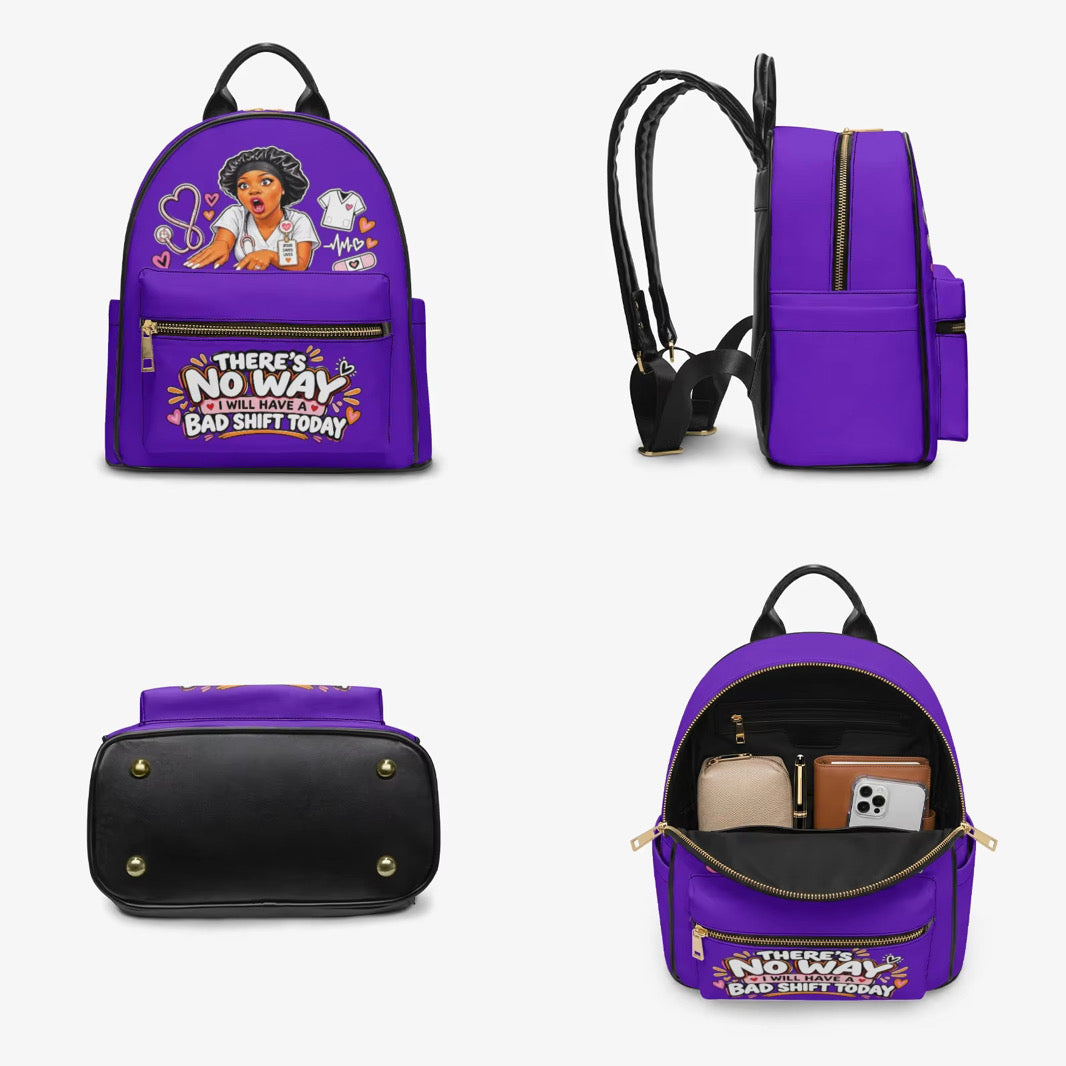 Nurse Liz No Bad Shift backpack – Purple, detail views