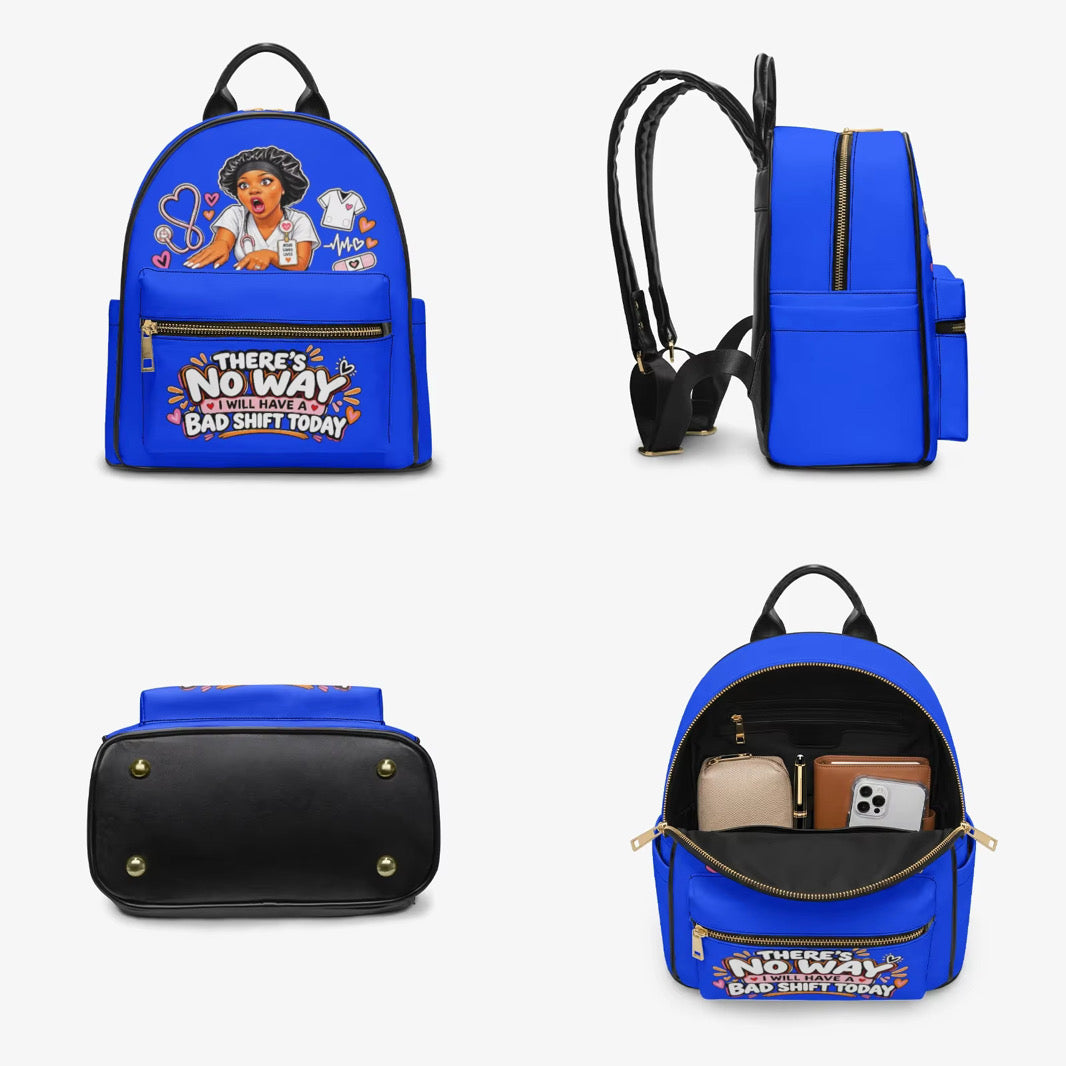 Nurse Liz No Bad Shift backpack – Royal Blue, detail views