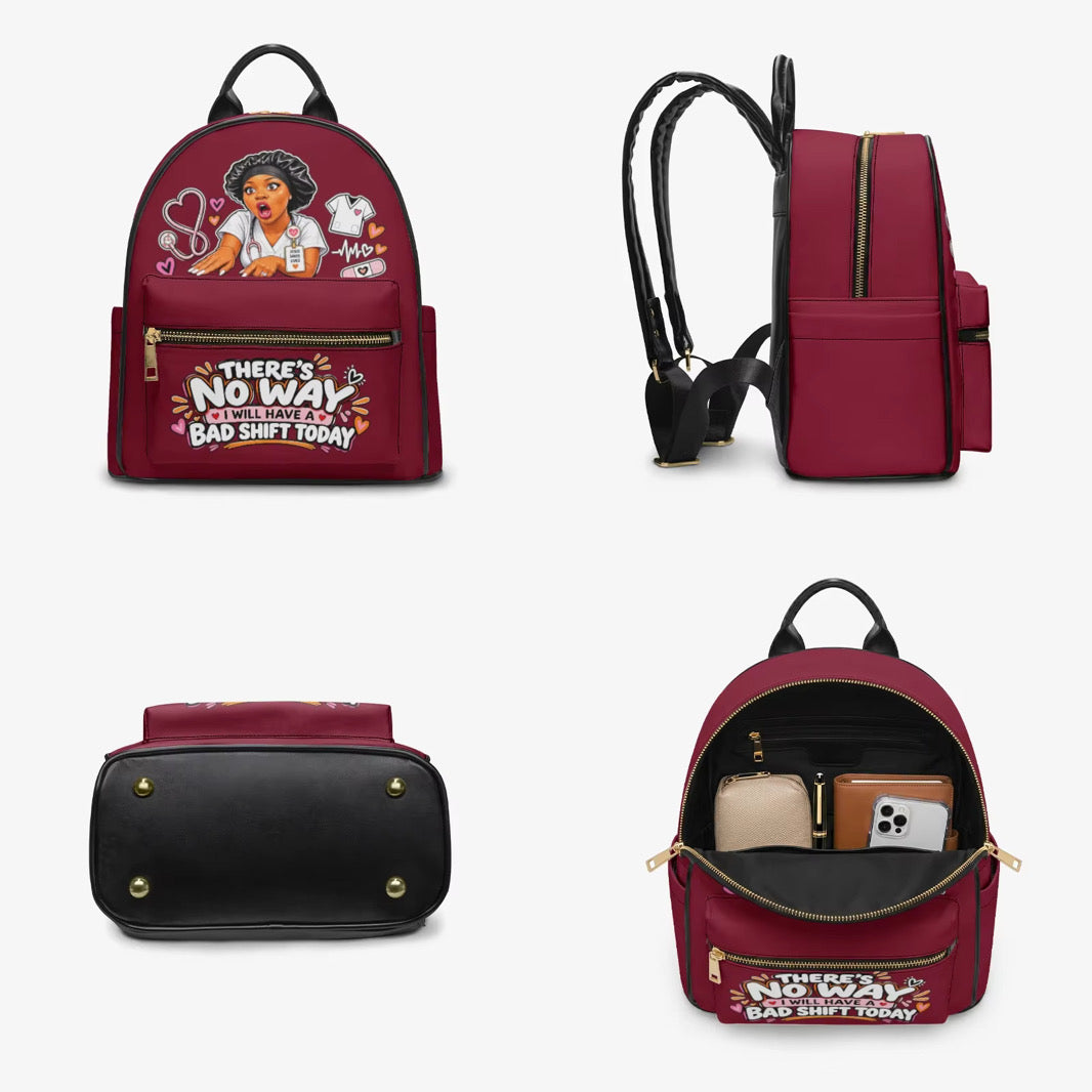 Nurse Liz No Bad Shift backpack – Wine Red, detail views